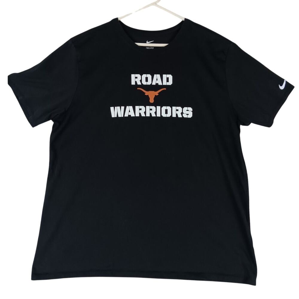Nike Texas Longhorns Tee Mens XXL Black Road Warriors‎ Logo Swoosh College
